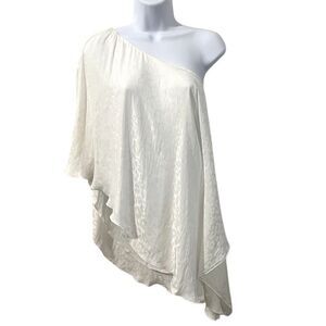 Show Me Your‎ Mumu Sonia Top Womens Small White Cheetah Print Boho Clean Girl